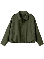 Jurk Dames Oversized Casual met Zakken - Olivgrün