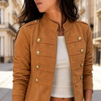 Jurk Dames Militaire Stijl Lange Mouw - Polyester