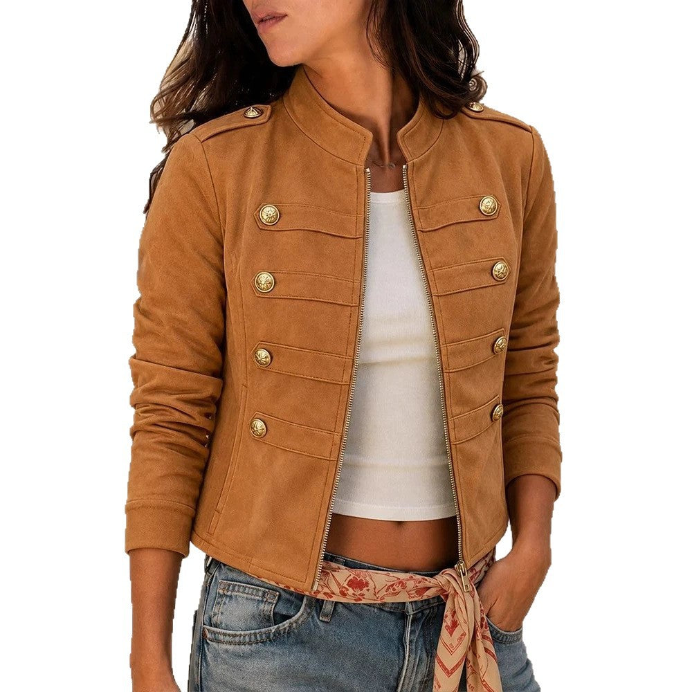 Jurk Dames Militaire Stijl Lange Mouw - Polyester