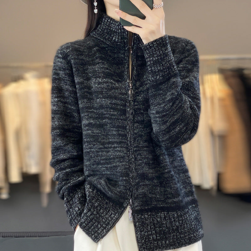 Vest Dames Ritssluiting Staande Kraag Oversized