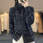 Vest Dames Ritssluiting Staande Kraag Oversized