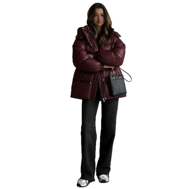 Jurk Dames Glanzend Capuchon Tailleerbaar - Polyester