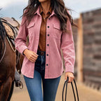 Jurk Dames Casual Corduroy met Brusttaschen - Corduroy
