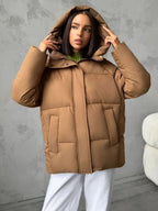 Jas Dames Oversized Gewatteerd met Capuchon