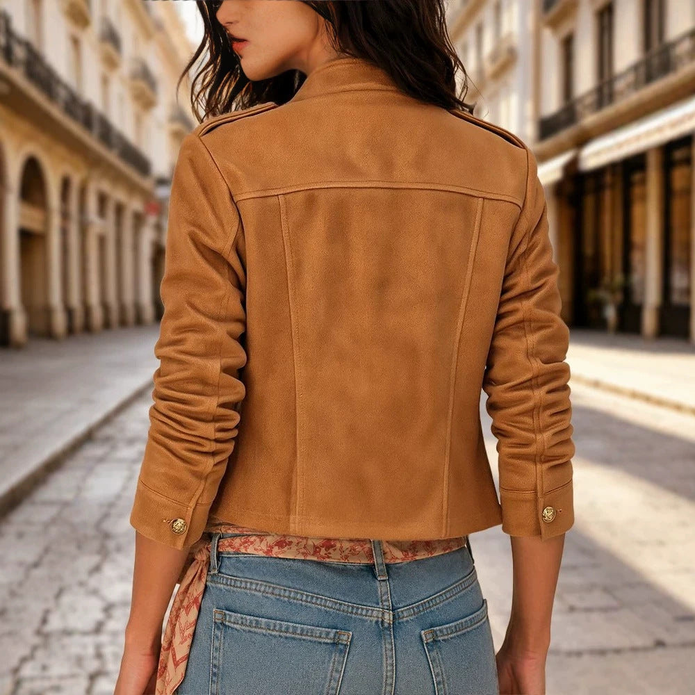 Jurk Dames Militaire Stijl Lange Mouw - Polyester