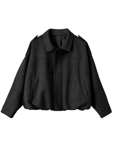 Jurk Dames Oversized Casual met Zakken - Zwart