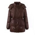 Jurk Dames Glanzend Capuchon Tailleerbaar - Polyester