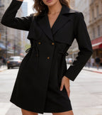 Miss | Trenchcoat Dames Dubbele Knopenrij Verstelbare Taille Getailleerd