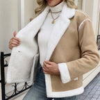 Jas Dames Teddy Fleece Reverskraag Zakken