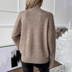 Trui Dames Coltrui Cold-Shoulder Gelaagde V-hals Lange Mouw