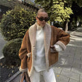 Miss | Jas Dames Cropped Teddyvoering Sjaalkraag