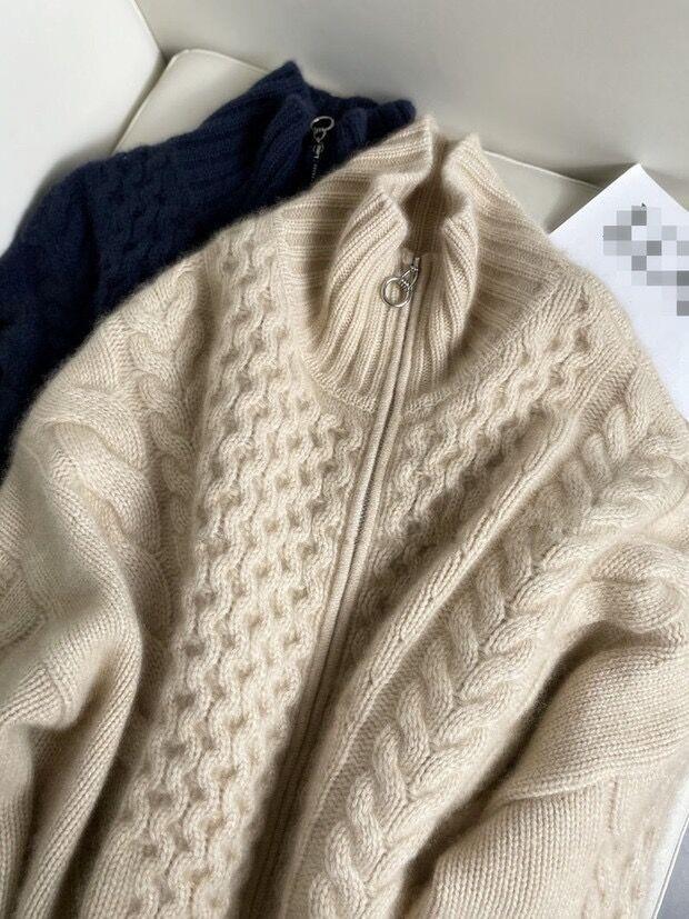 Miss | Jurk Dames Oversized Kabelpatroon Coltrui - Mohair-look