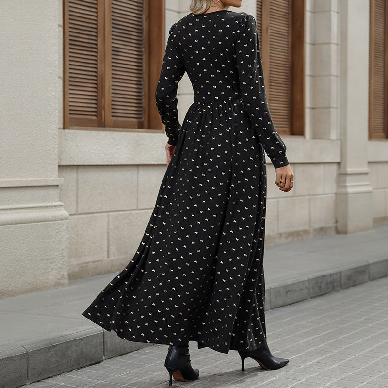 Jurk Dames Maxi Wikkel Kanten Detail - Polyester