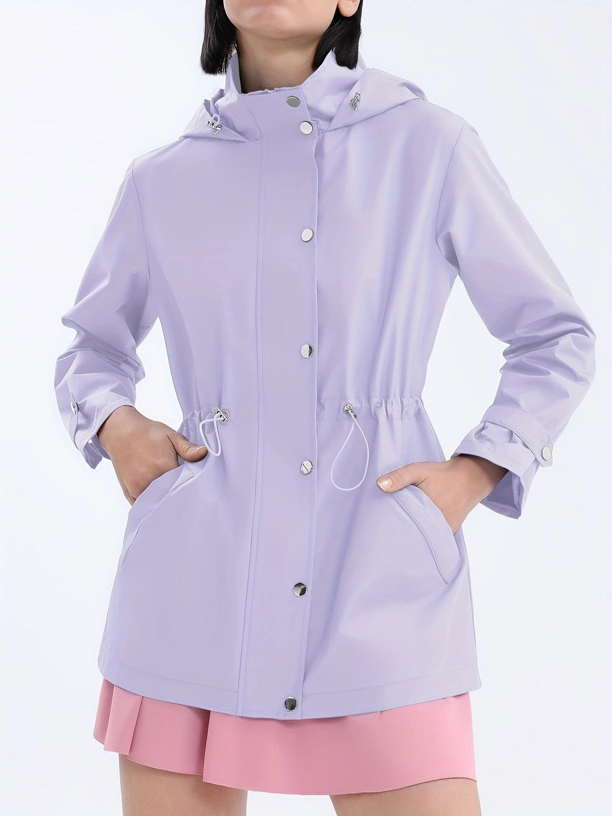 Jurk Dames Waterafstotend Verstelbare Capuchon - Polyester - Lavendel