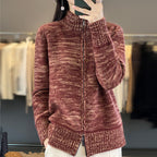 Vest Dames Ritssluiting Staande Kraag Oversized