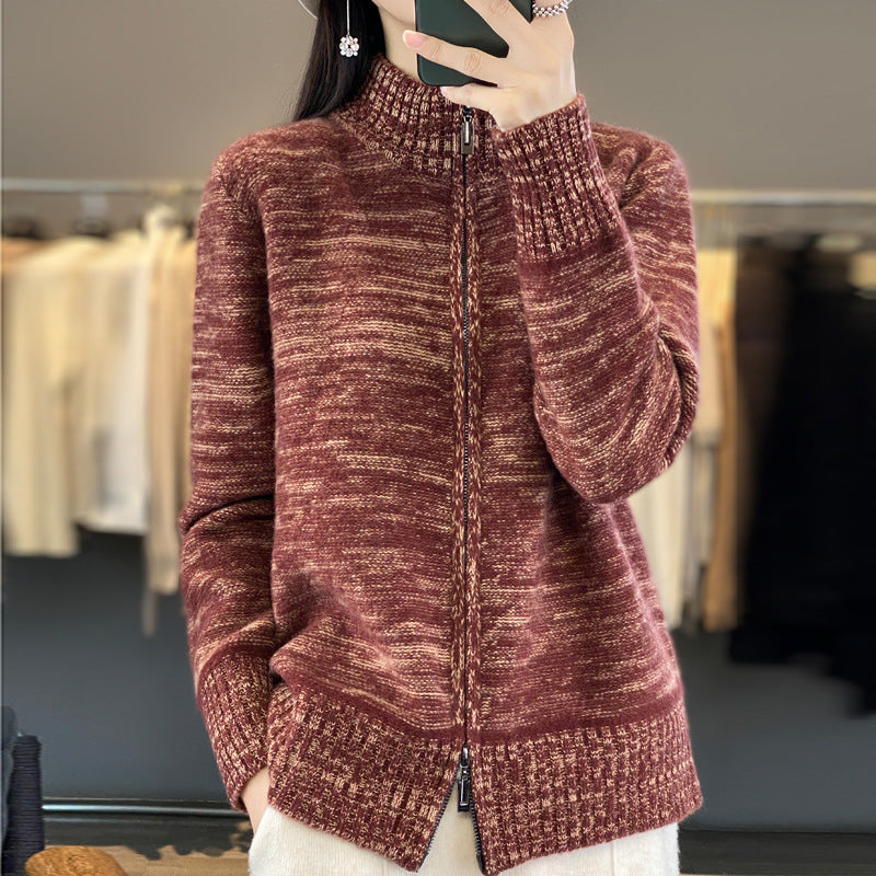 Vest Dames Ritssluiting Staande Kraag Oversized