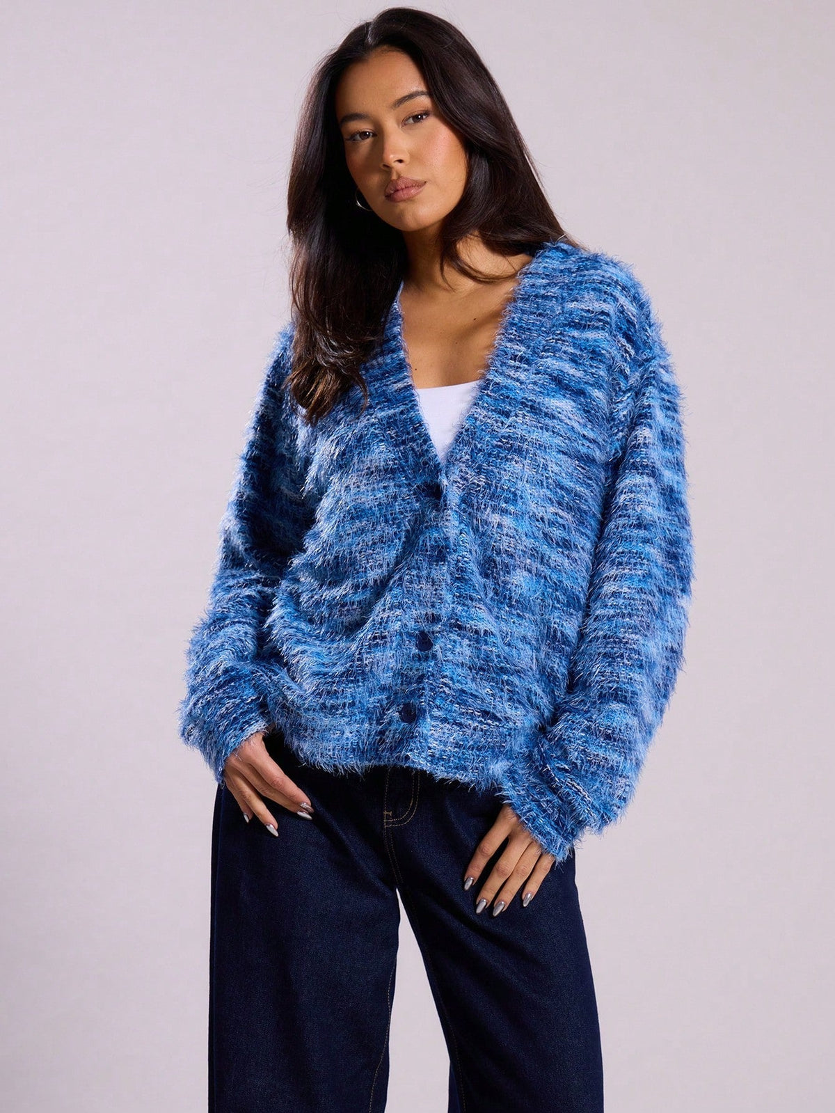 Miss | Gebreide Jurk Dames Oversized Off-Shoulder