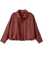 Jurk Dames Oversized Casual met Zakken - Weinrot