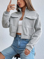 Jurk Dames Cropped Casual Rits - Polyester - Grijs
