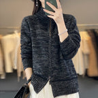 Vest Dames Ritssluiting Staande Kraag Oversized