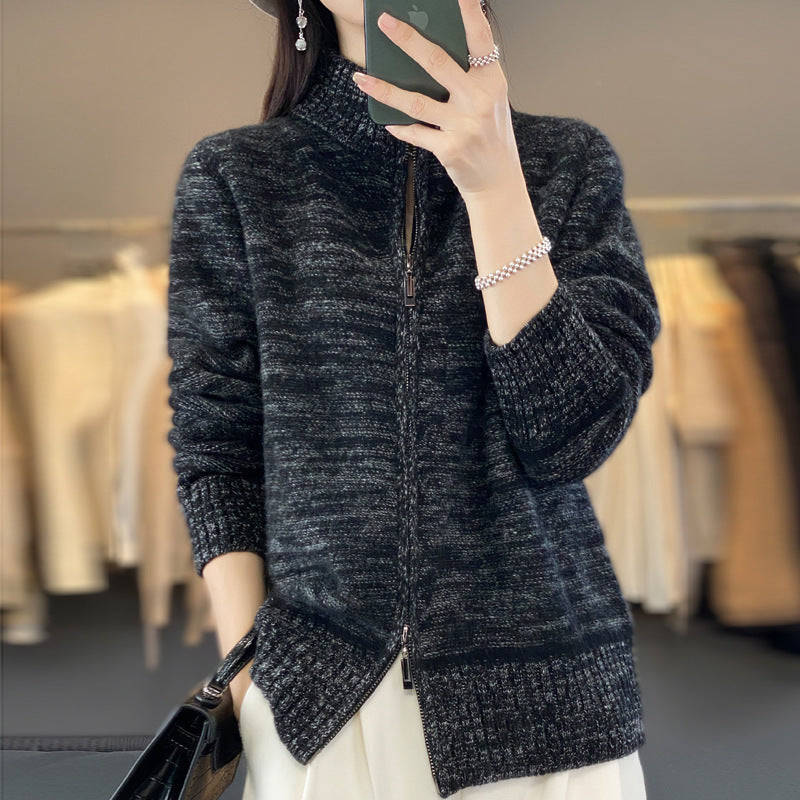 Vest Dames Ritssluiting Staande Kraag Oversized