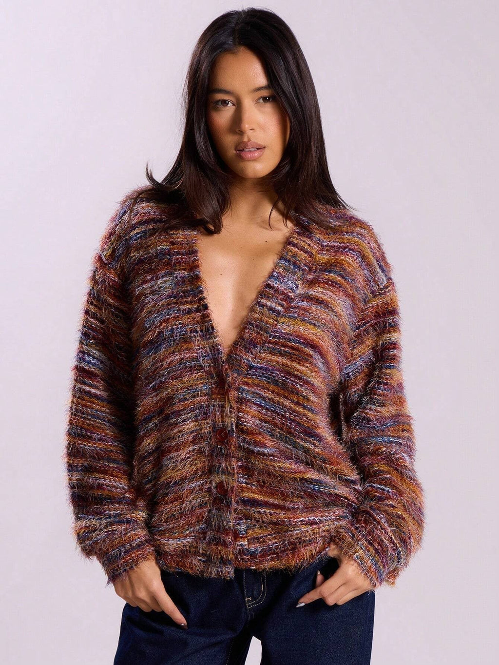 Miss | Gebreide Jurk Dames Oversized Off-Shoulder