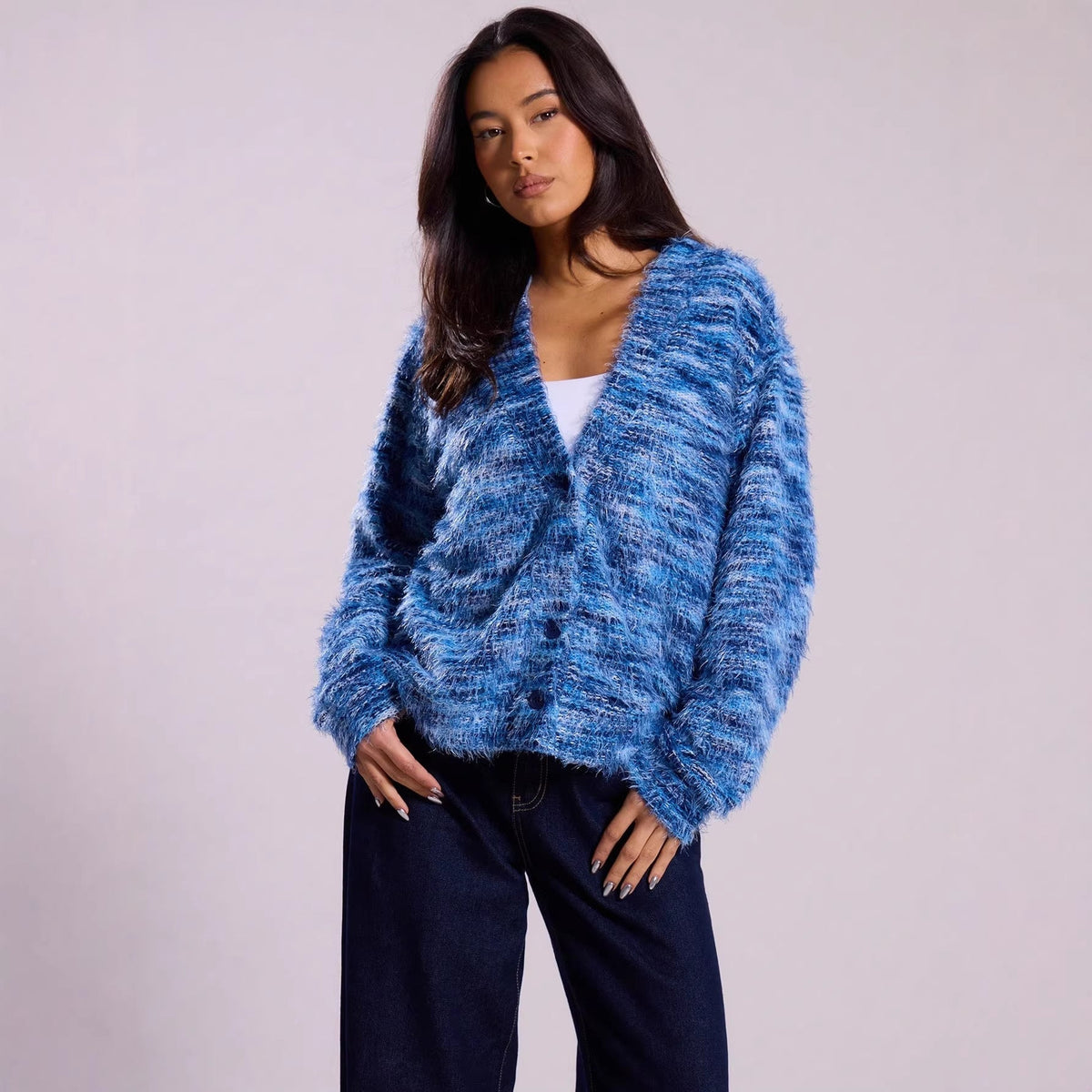 Miss | Gebreide Jurk Dames Oversized Off-Shoulder