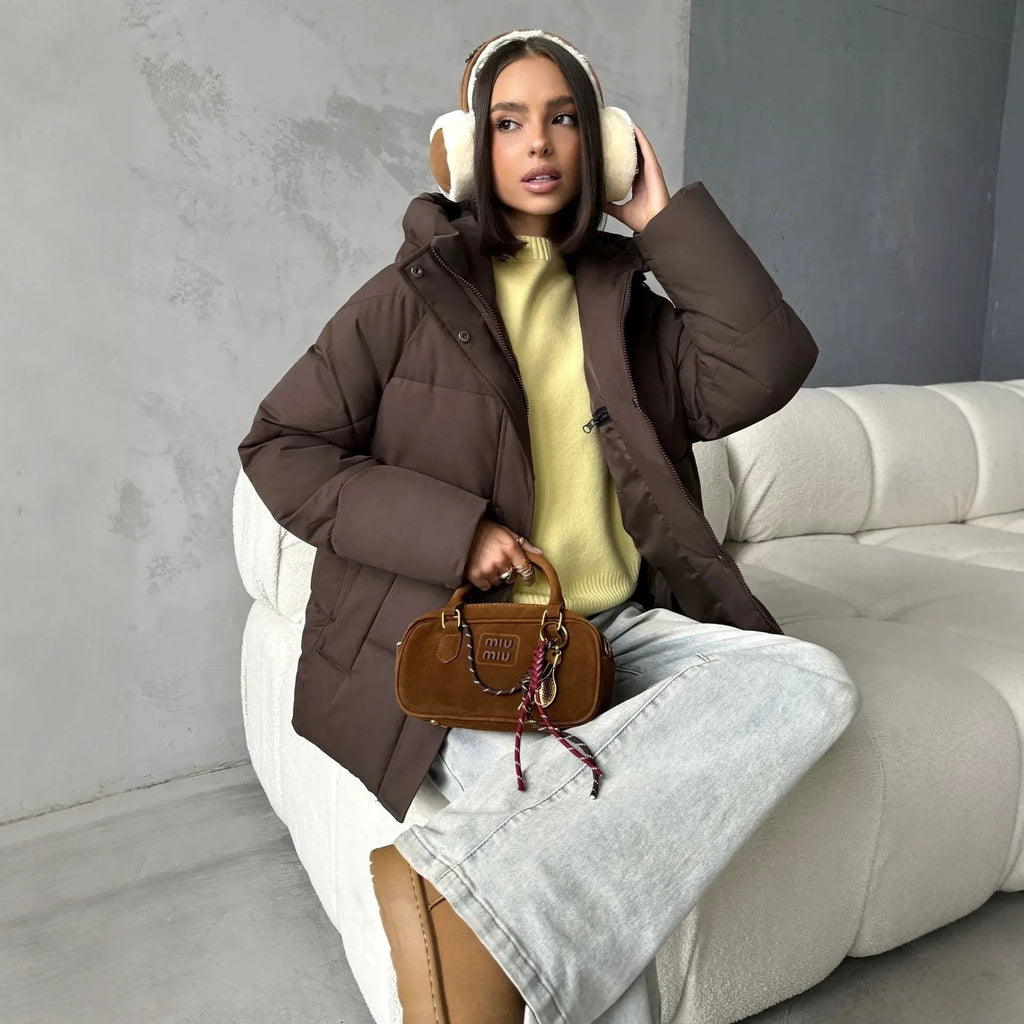 Jas Dames Oversized Gewatteerd met Capuchon