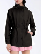 Jurk Dames Waterafstotend Verstelbare Capuchon - Polyester - Zwart