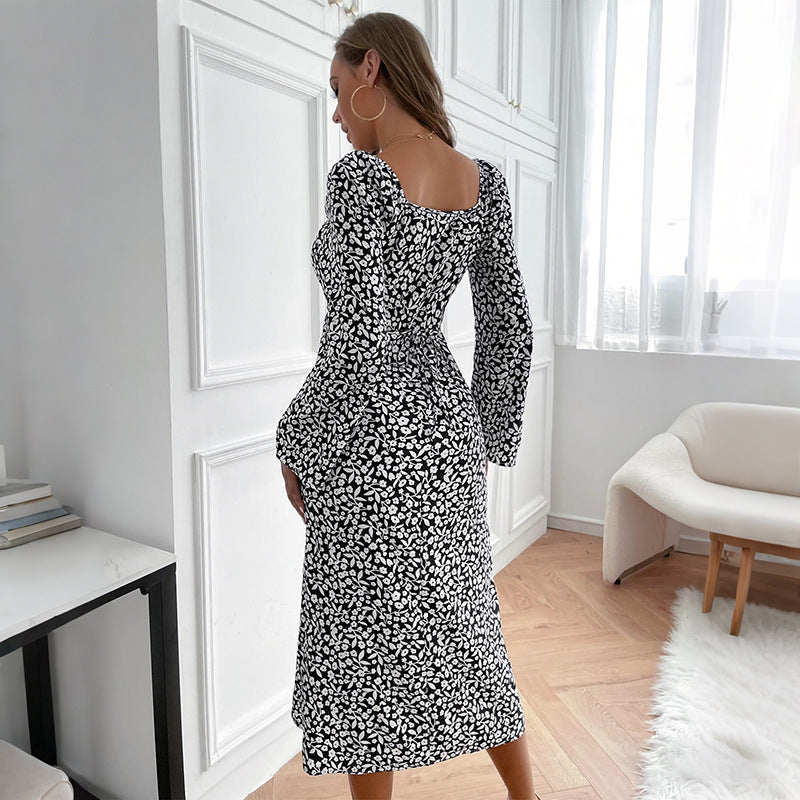 Jurk Dames Midi Bloemenprint Wikkeloptiek - Viscose