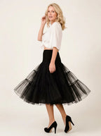 Onderrok Gelaagde Tule Zwart - Miss Madera MIS-337544