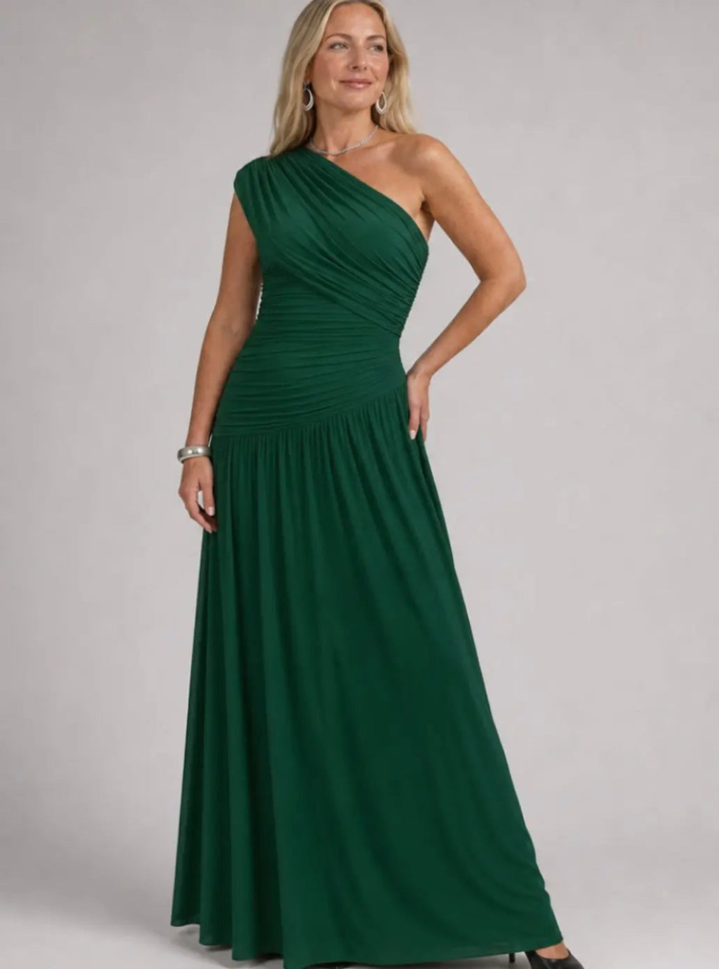 Miss | Jurk Dames One-Shoulder Maxi Voorsplit
