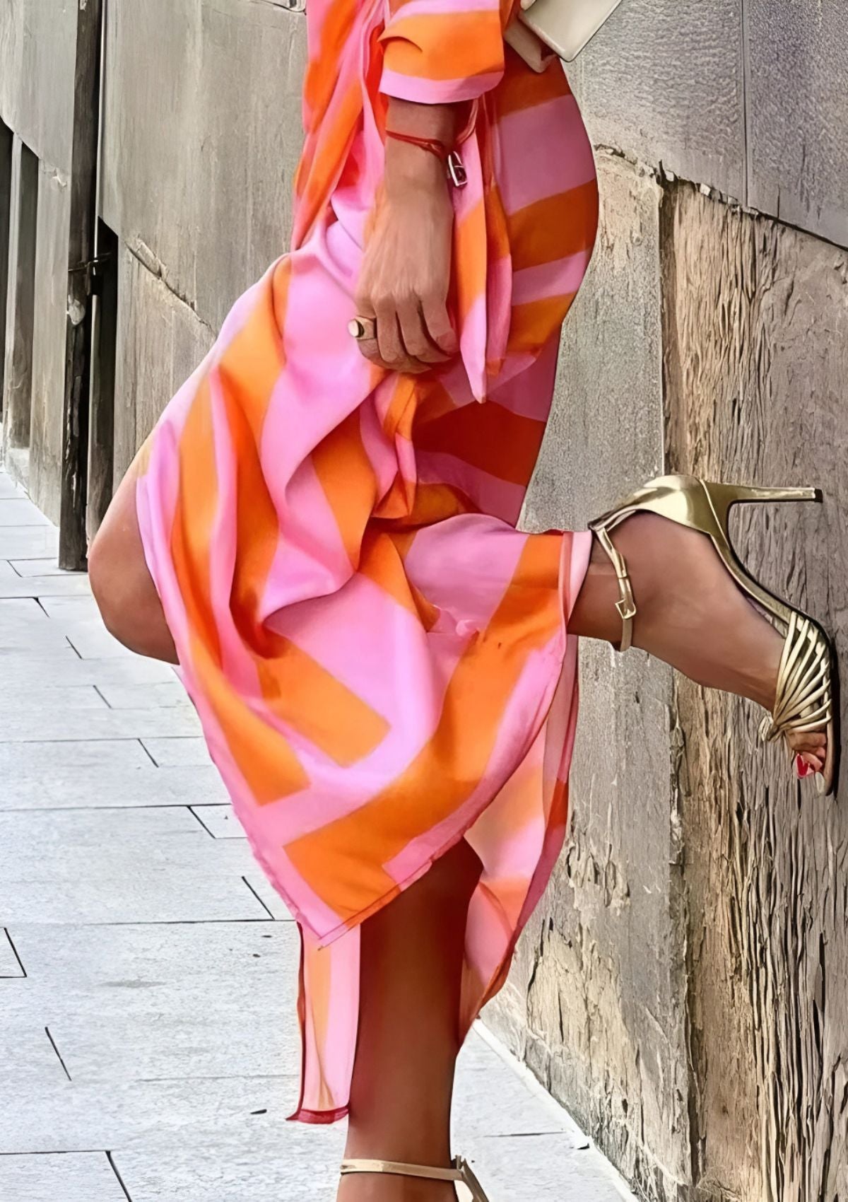 Jurk Dames Zomer Wikkel Figuurvriendelijk - Viscose