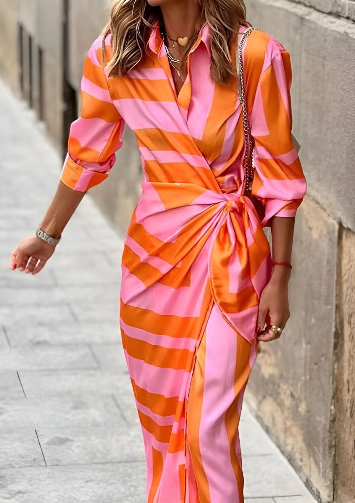 Jurk Dames Zomer Wikkel Figuurvriendelijk - Viscose