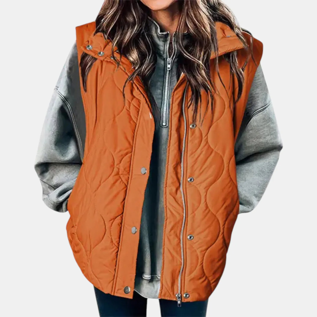 Miss | Bodywarmer Dames Gewatteerd Afneembare Capuchon