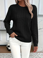 Miss | Trui Dames Oversized Kabelpatroon Heuplengte - Gebreid