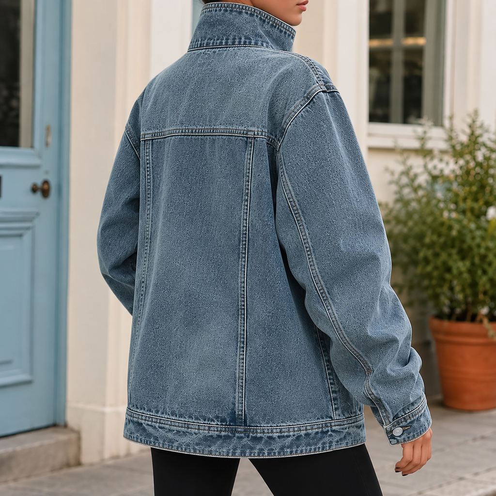 Miss | Jas Dames Oversized Trechter Kraag Asymmetrische Knopen