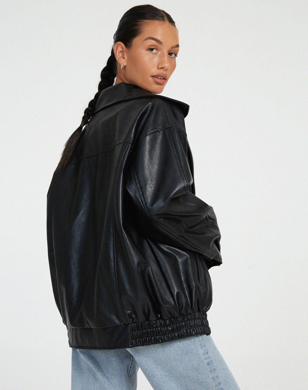 Miss | Jas Dames Oversized Bomber Elastische Boorden