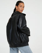 Miss | Jas Dames Oversized Bomber Elastische Boorden