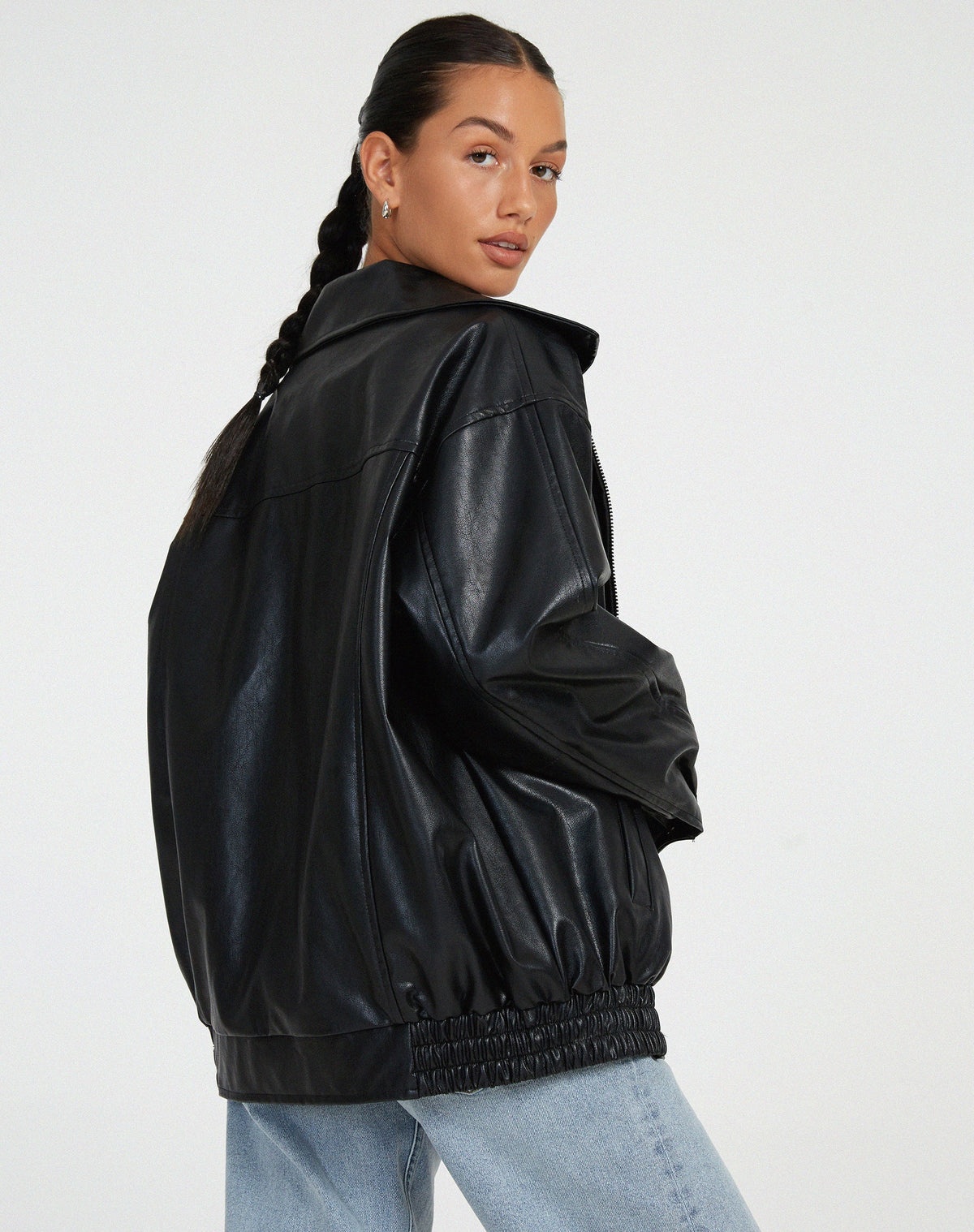 Miss | Jas Dames Oversized Bomber Elastische Boorden