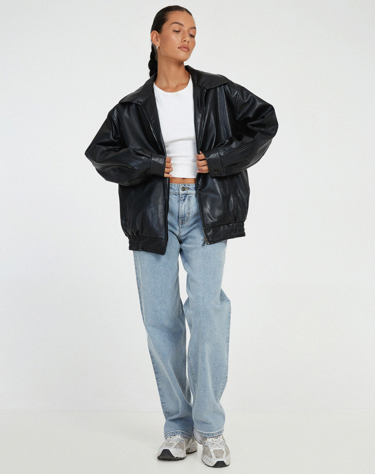Miss | Jas Dames Oversized Bomber Elastische Boorden