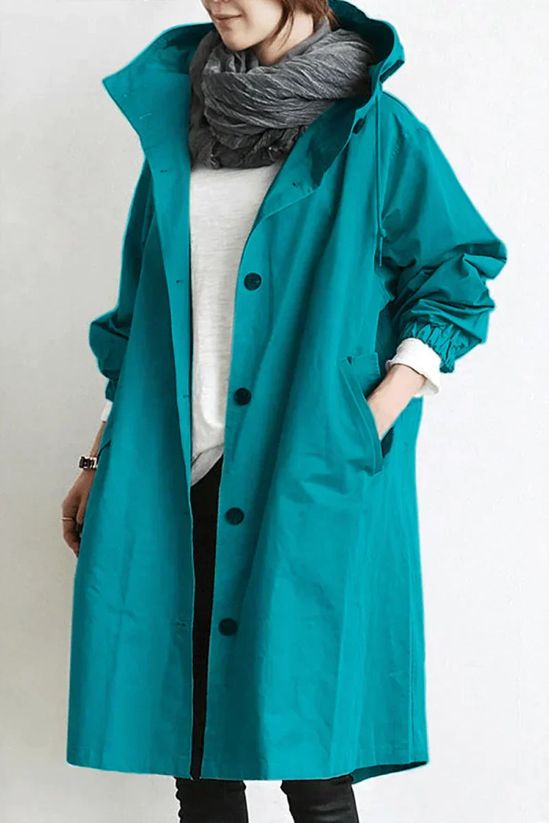 Miss | Jas Dames Oversized Longline Trenchcoat