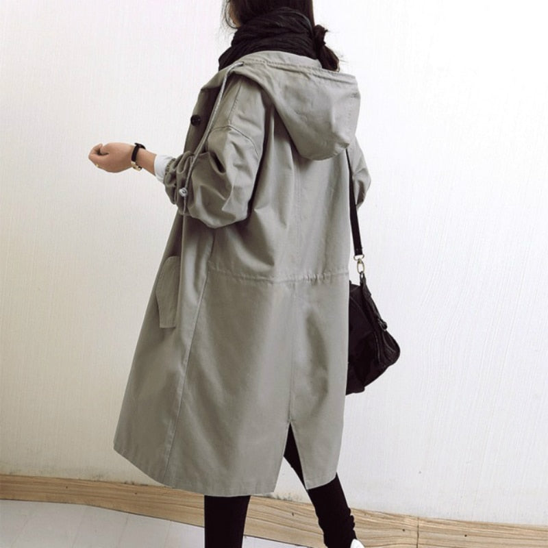 Miss | Jas Dames Oversized Longline Trenchcoat