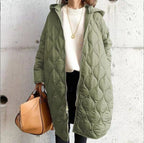 Miss | Jas Dames Oversized Gewatteerd Capuchon Midi
