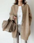 Miss | Vest Dames Oversized Longline Drukknoop