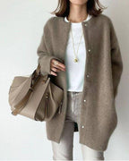 Miss | Vest Dames Oversized Longline Drukknoop