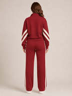 Sportkleding Dames Tweedelig Contrasterende Strepen Losvallend