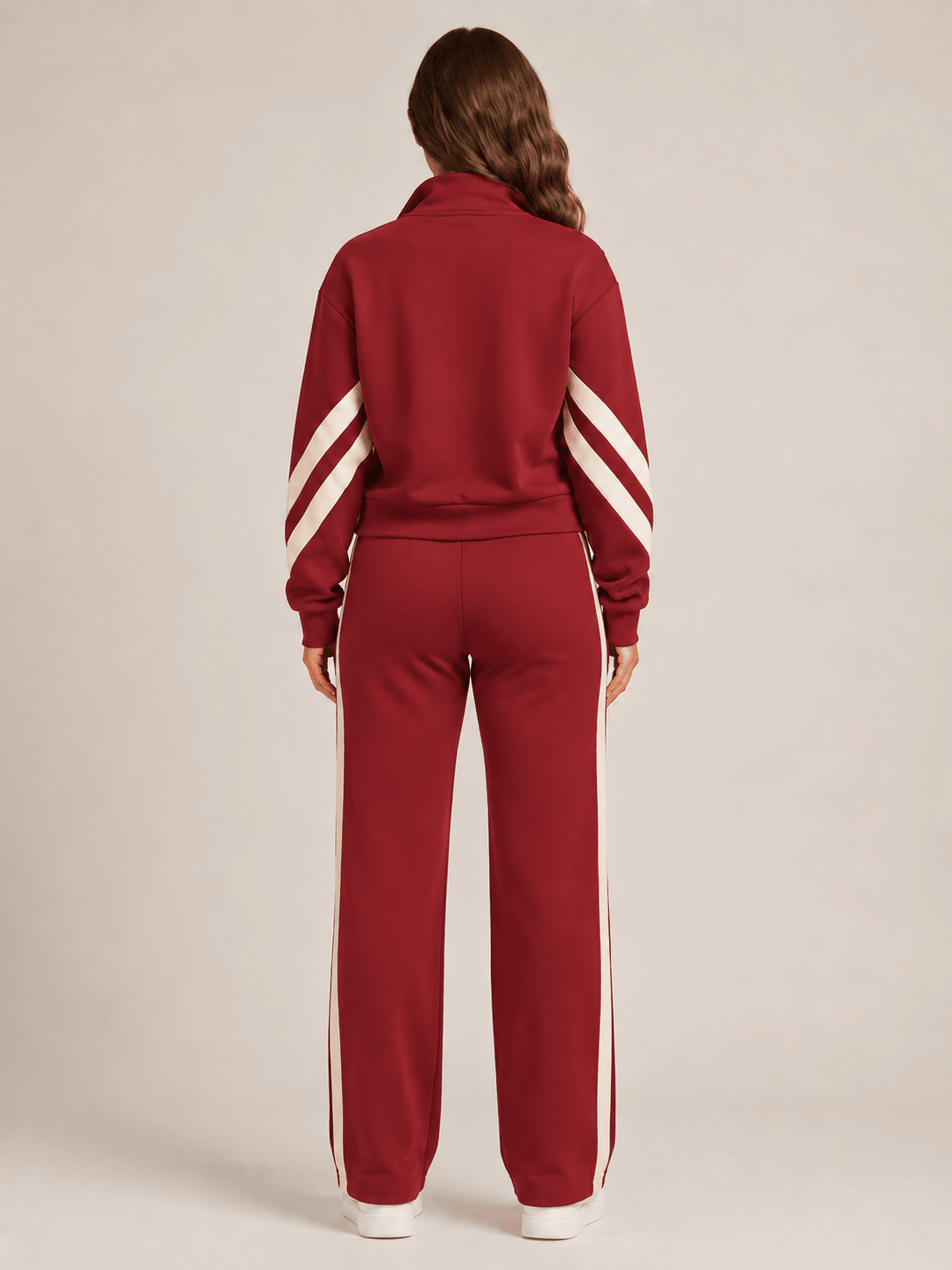 Sportkleding Dames Tweedelig Contrasterende Strepen Losvallend