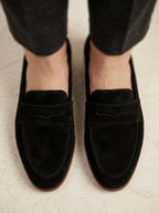 Penny Loafers Zwarte suède - Miss Madera MIS-780771