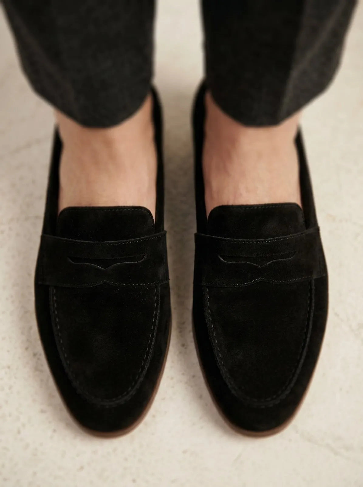 Penny Loafers Zwarte suède - Miss Madera MIS-780771